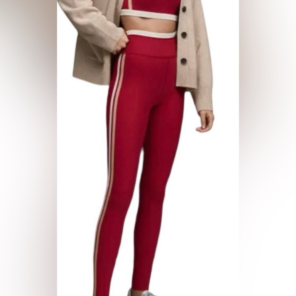 Johnny Was Calme Endurance High Waist Red Leggings Size XL NWOT